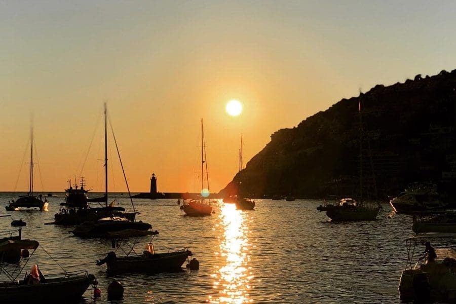 Sun set over Port de Andrax in Mallorca. Palmallorca.com - Mallorca Community